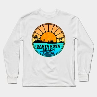 Santa Rosa Beach Florida Palms Panhandle Emerald Coast 30A Long Sleeve T-Shirt